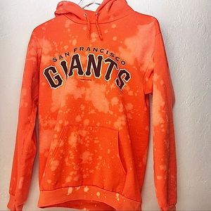 SAN FRANCISCO Giants MLB Hoodie Orange Unisex Custom Distressed Size Small